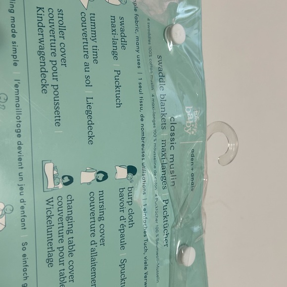 aden + anais Disney Baby Muslin Swaddle Blankets - Pink and White - Picture 3 of 6